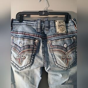 ROCK REVIVAL Kolby Straight STRAIGHT Blue Jean Size 31